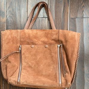 all saints suede bag